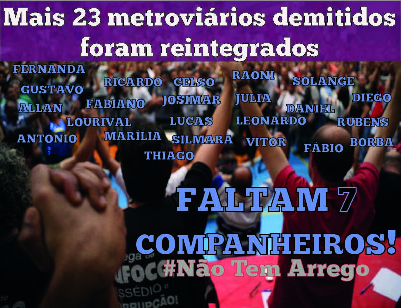 Mais 23 são readmitidos! Ainda faltam sete!